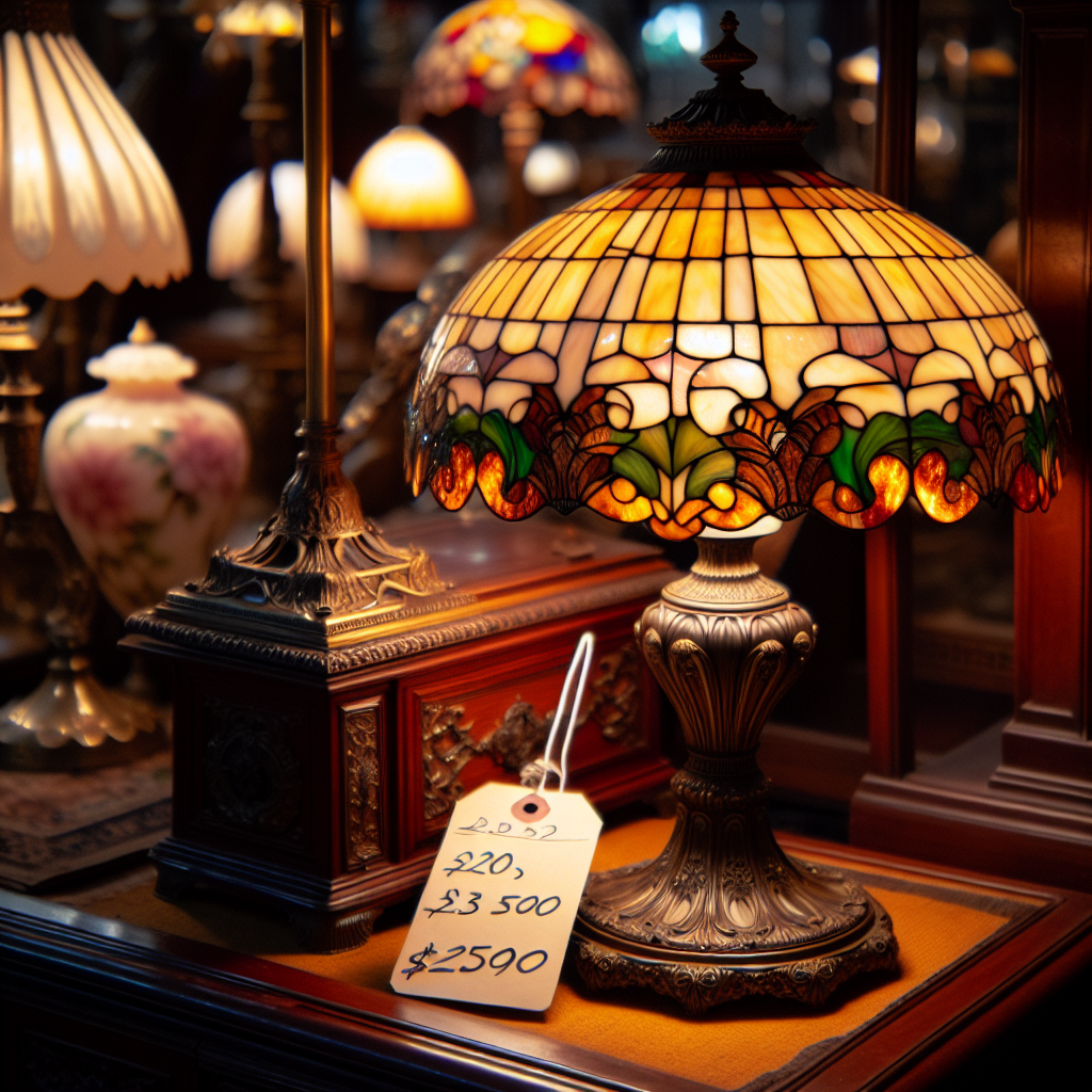 Lampes tiffany antique prix