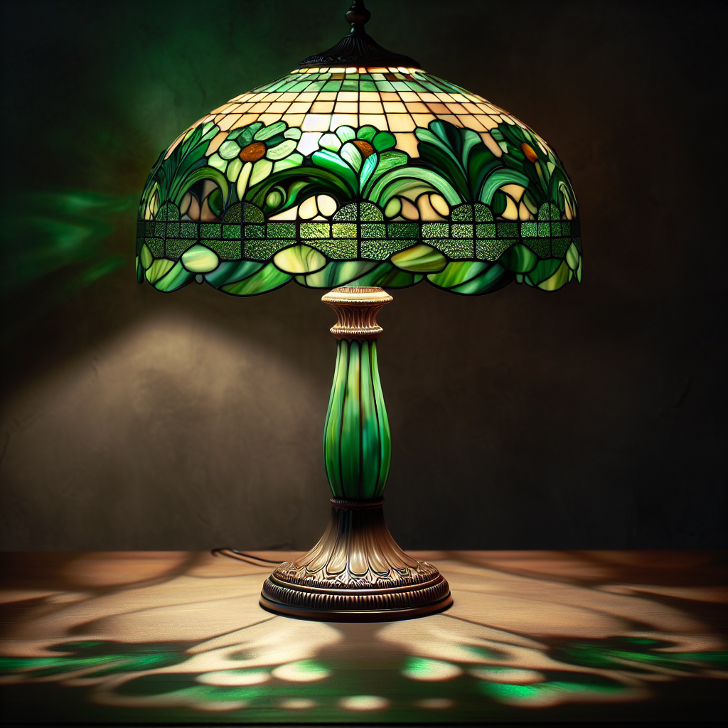 Lámparas de escritorio tiffany verdes