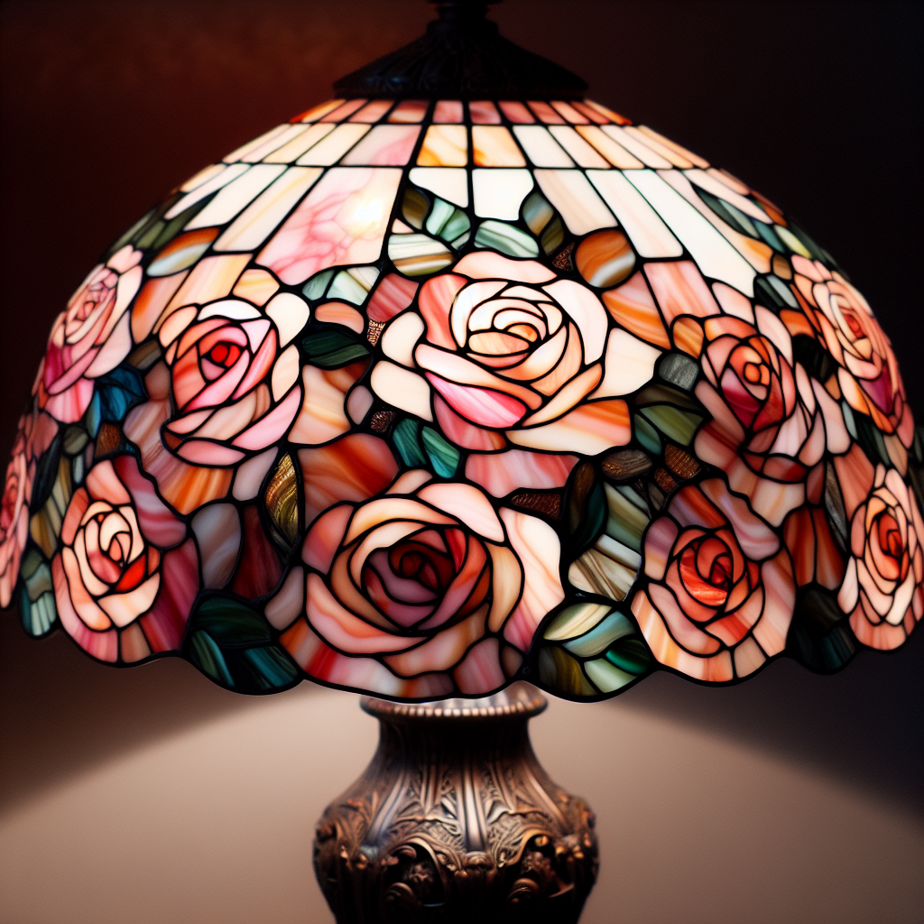 Lampes tiffany avec des roses