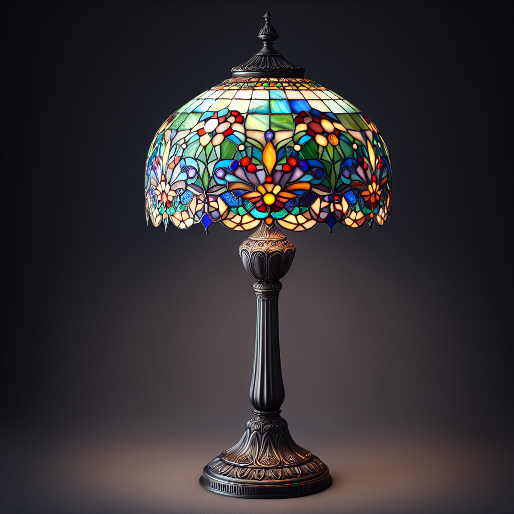 Lampada da terra Tiffany in vendita